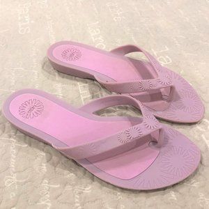 Ugg Lilac Purple Flip Flops Rubber Plastic Thong